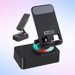 Kisonli Bluetooth Speaker & Phone Holder (M-1) 360° Foldable with RGB lights